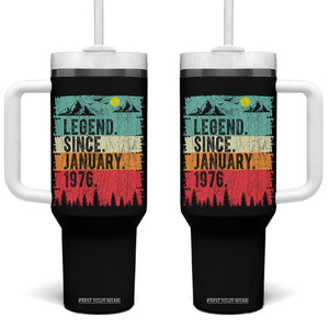 Vintage 1976 Birthday Tumbler With Handle Retro 50th Birthday Gifts 50 Years Old TS10 One Size: 40 oz Black Print Your Wear