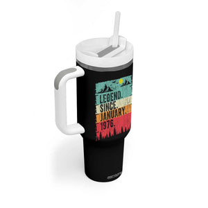 Vintage 1976 Birthday Tumbler With Handle Retro 50th Birthday Gifts 50 Years Old TS10 Print Your Wear