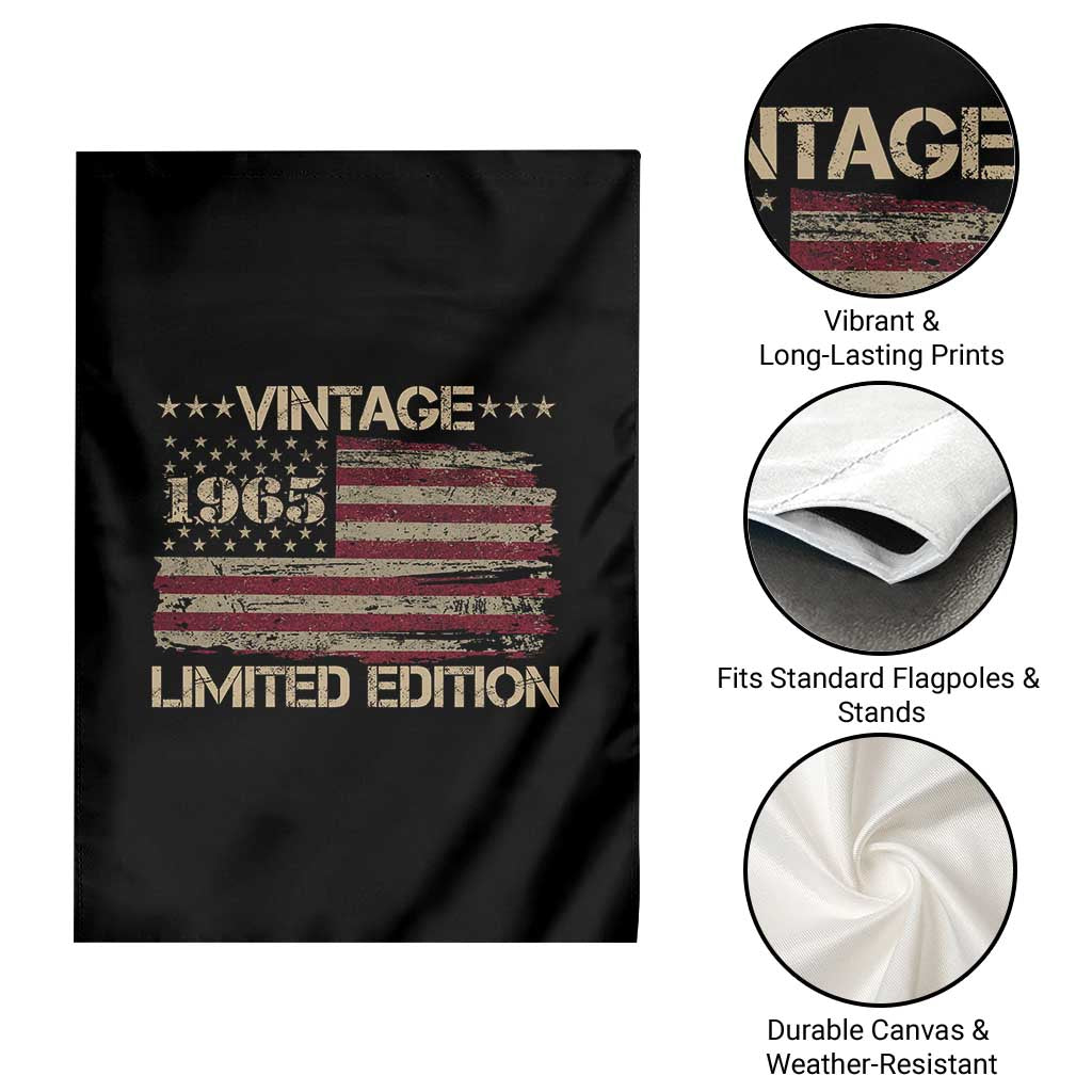 Vintage 1965 Birthday Garden Flag Limited Edition Retro American Flag TS10 Print Your Wear