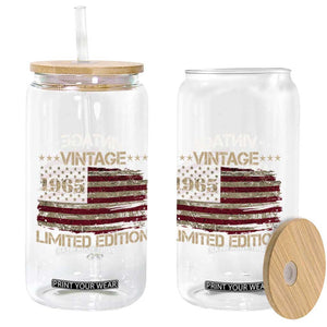 Vintage 1965 Birthday Glass Can Limited Edition Retro American Flag TS10 Print Your Wear