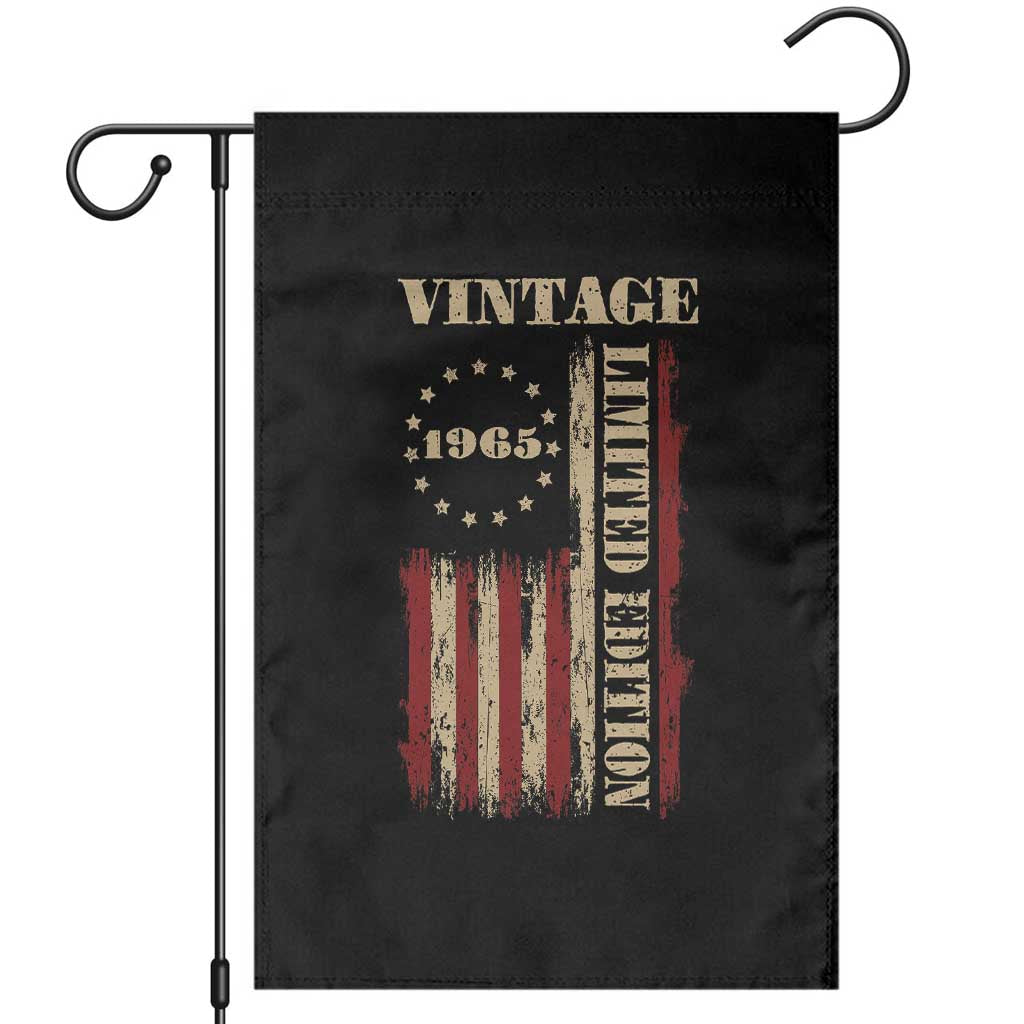 Vintage 1965 Birthday Garden Flag Retro American Flag Limited Edition TS10 Black Print Your Wear