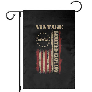 Vintage 1965 Birthday Garden Flag Retro American Flag Limited Edition TS10 Black Print Your Wear