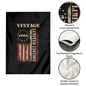 Vintage 1965 Birthday Garden Flag Retro American Flag Limited Edition TS10 Print Your Wear