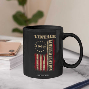 Vintage 1965 Birthday Coffee Mug Retro American Flag Limited Edition TS10 Print Your Wear