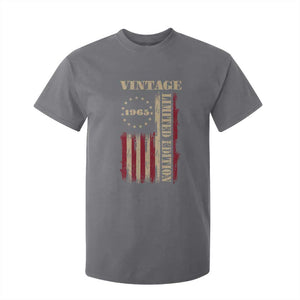Vintage 1965 Birthday T Shirt For Kid Retro American Flag Limited Edition TS10 Charcoal Print Your Wear