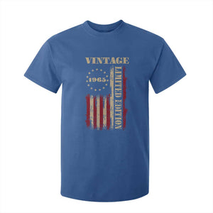 Vintage 1965 Birthday T Shirt For Kid Retro American Flag Limited Edition TS10 Royal Blue Print Your Wear