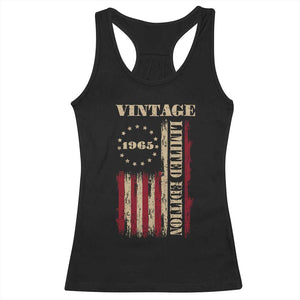 Vintage 1965 Birthday Racerback Tank Top Retro American Flag Limited Edition TS10 Black Print Your Wear