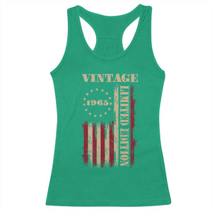 Vintage 1965 Birthday Racerback Tank Top Retro American Flag Limited Edition TS10 Irish Green Print Your Wear