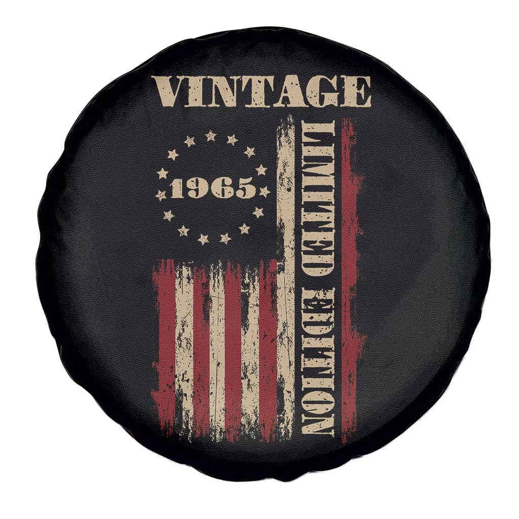 Vintage 1965 Birthday Spare Tire Cover Retro American Flag Limited Edition TS10 Print Your Wear