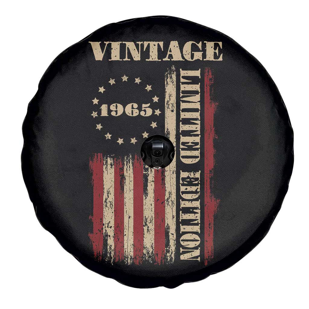 Vintage 1965 Birthday Spare Tire Cover Retro American Flag Limited Edition TS10 Print Your Wear