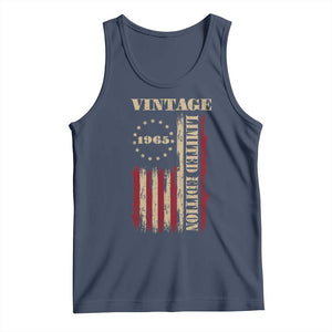Vintage 1965 Birthday Tank Top Retro American Flag Limited Edition TS10 Navy Print Your Wear