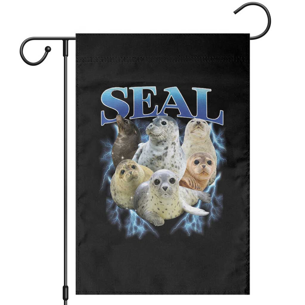 Baby Seals Garden Flag Retro Sea Dog Bootleg Vintage Graphic 90s TS10 Black Print Your Wear