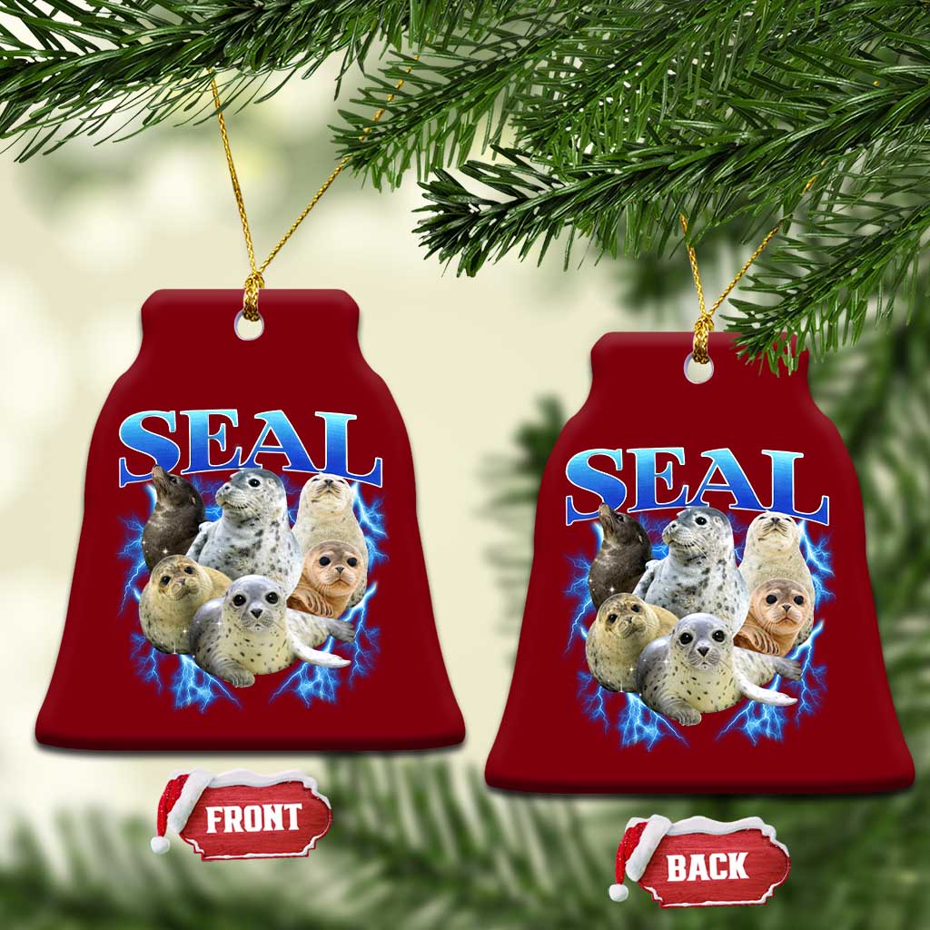 Baby Seals Ceramic Ornament Retro Sea Dog Bootleg Vintage Graphic 90s TS10 Print Your Wear