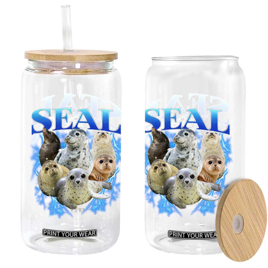 Baby Seals Glass Can Retro Sea Dog Bootleg Vintage Graphic 90s TS10 Print Your Wear