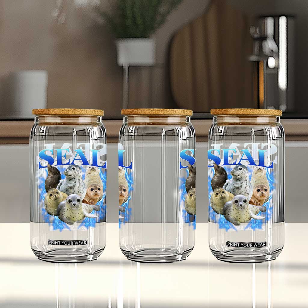 Baby Seals Glass Can Retro Sea Dog Bootleg Vintage Graphic 90s TS10 Print Your Wear