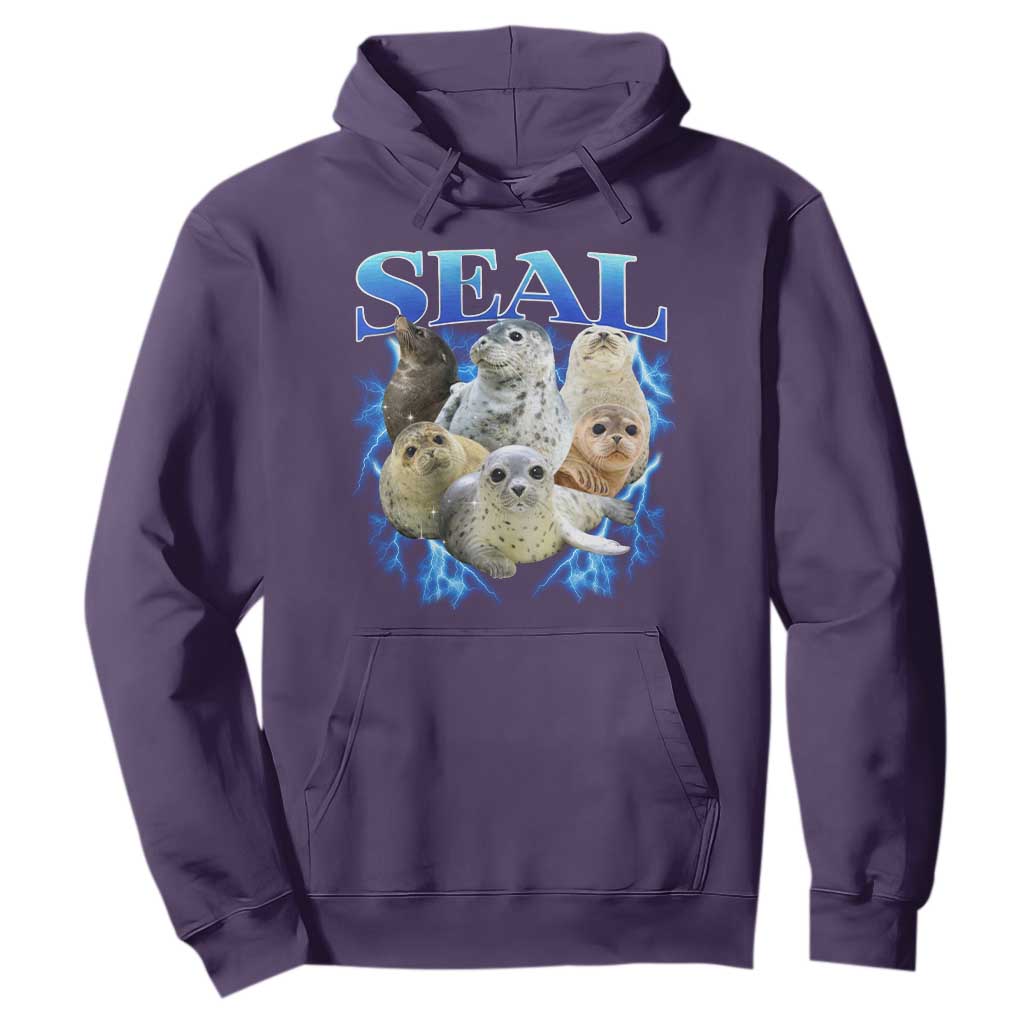 Baby Seals Hoodie Retro Sea Dog Bootleg Vintage Graphic 90s TS10 Purple Print Your Wear