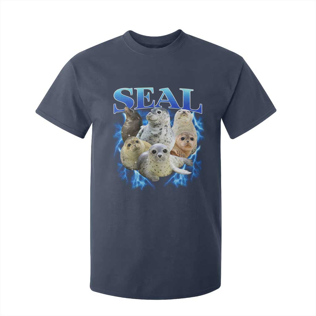 Baby Seals T Shirt For Kid Retro Sea Dog Bootleg Vintage Graphic 90s TS10 Navy Print Your Wear