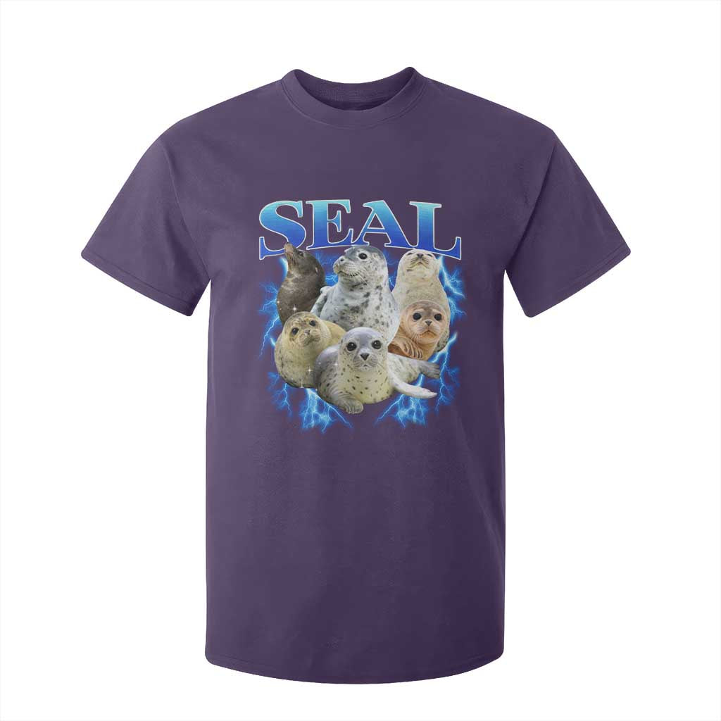 Baby Seals T Shirt For Kid Retro Sea Dog Bootleg Vintage Graphic 90s TS10 Purple Print Your Wear