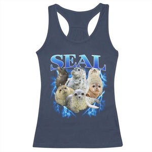 Baby Seals Racerback Tank Top Retro Sea Dog Bootleg Vintage Graphic 90s TS10 Navy Print Your Wear
