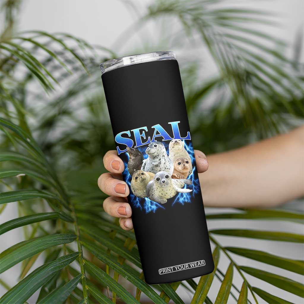 Baby Seals Skinny Tumbler Retro Sea Dog Bootleg Vintage Graphic 90s TS10 Print Your Wear