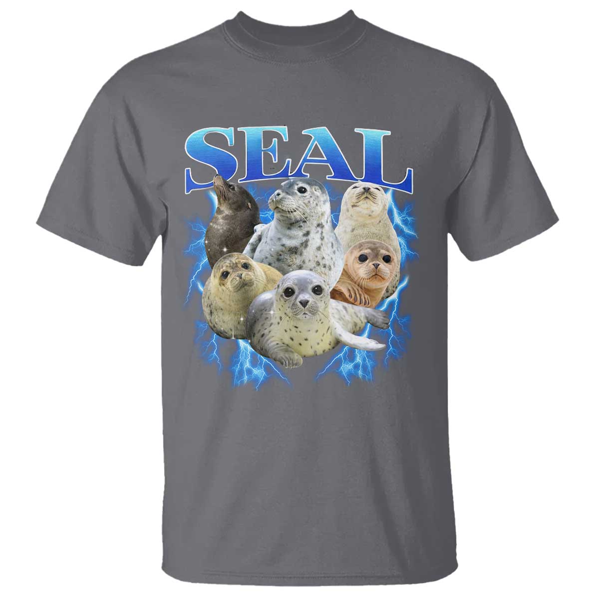 Baby Seals T Shirt Retro Sea Dog Bootleg Vintage Graphic 90s TS10 Charcoal Print Your Wear