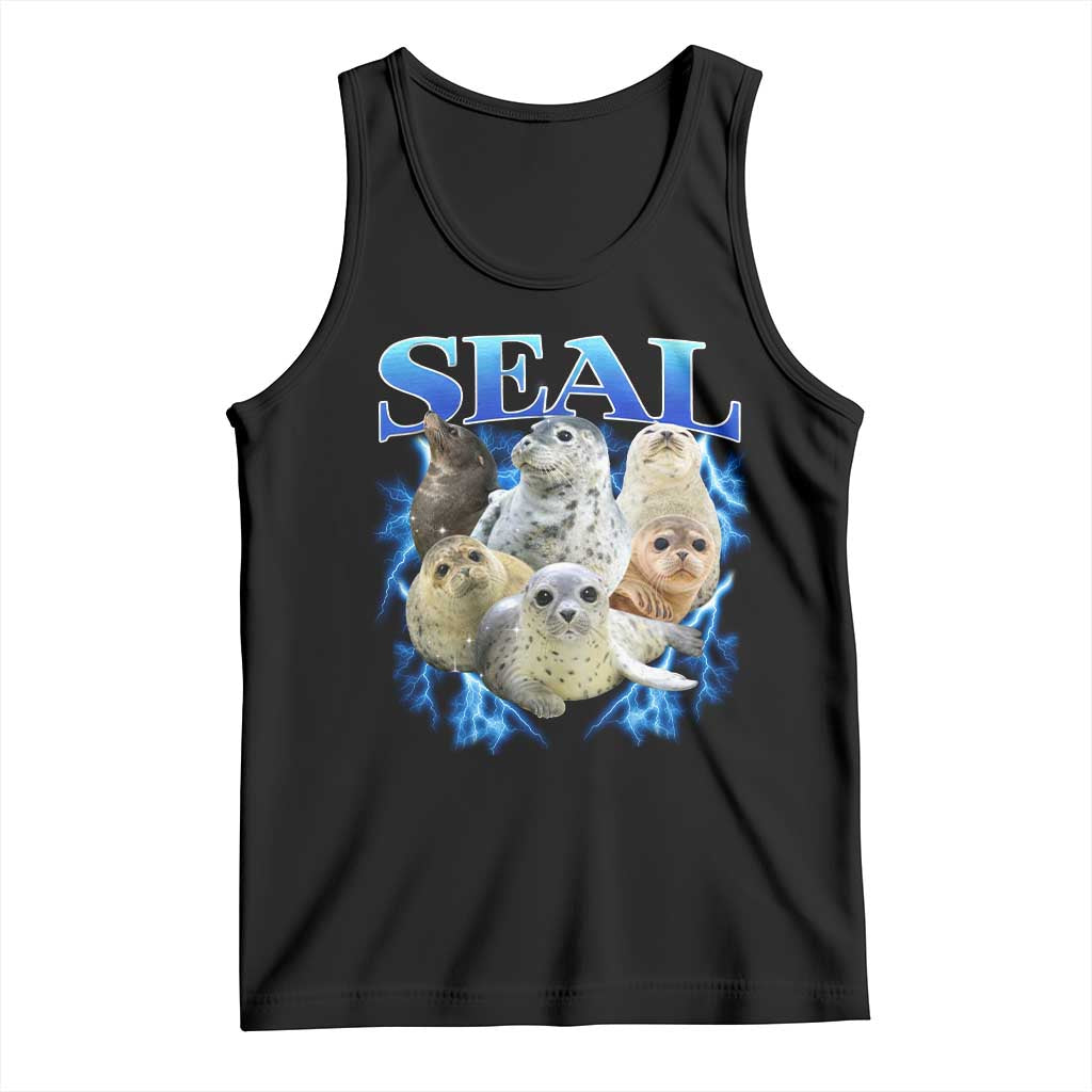 Baby Seals Tank Top Retro Sea Dog Bootleg Vintage Graphic 90s TS10 Black Print Your Wear