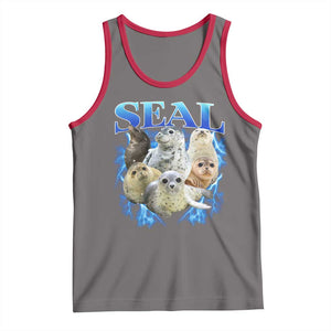 Baby Seals Tank Top Retro Sea Dog Bootleg Vintage Graphic 90s TS10 Deep Heather Red Print Your Wear