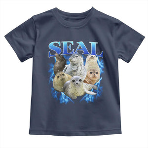 Baby Seals Toddler T Shirt Retro Sea Dog Bootleg Vintage Graphic 90s TS10 Navy Print Your Wear
