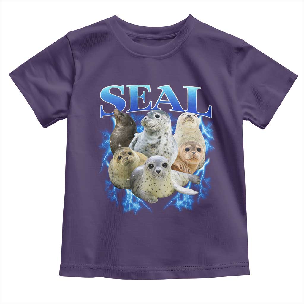 Baby Seals Toddler T Shirt Retro Sea Dog Bootleg Vintage Graphic 90s TS10 Purple Print Your Wear