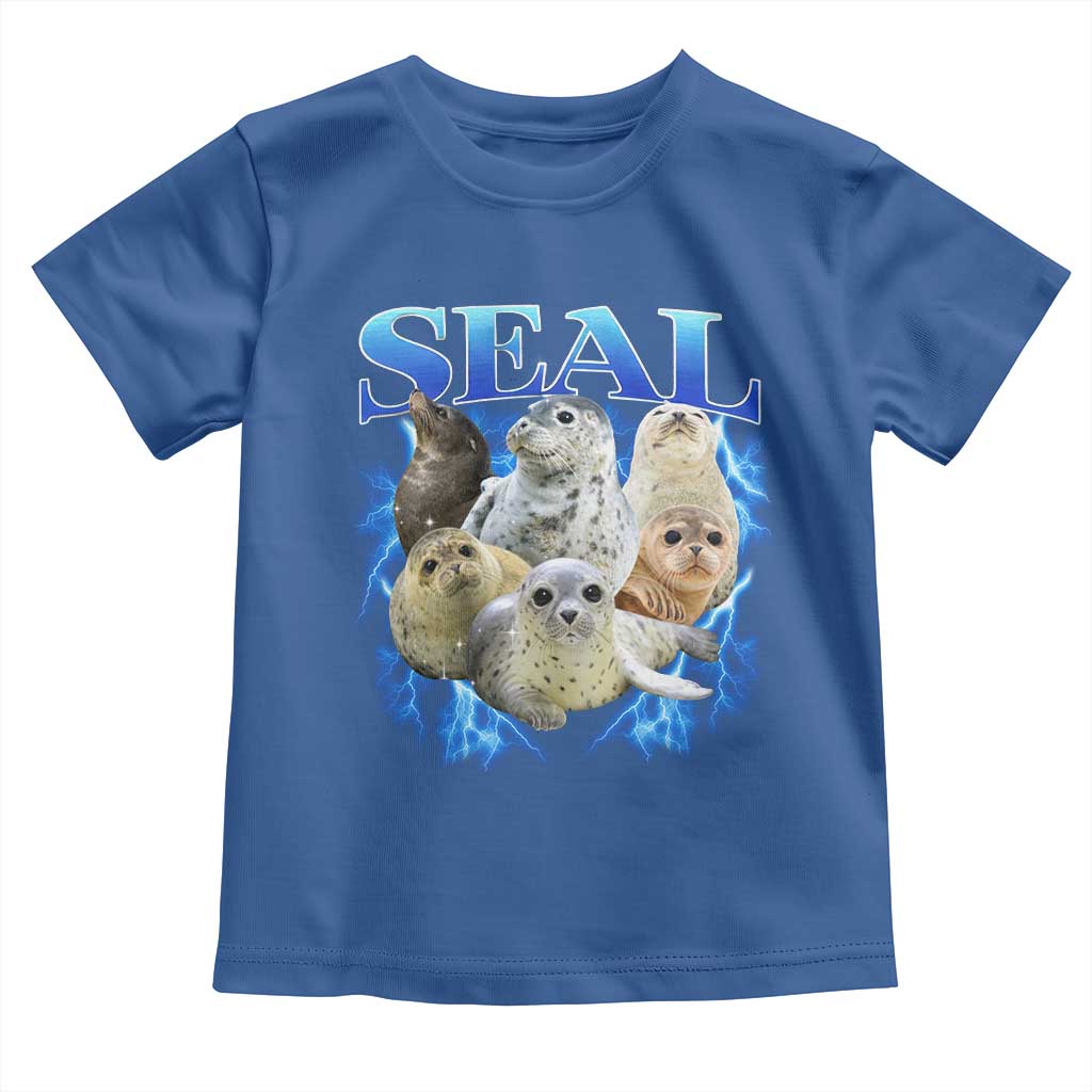 Baby Seals Toddler T Shirt Retro Sea Dog Bootleg Vintage Graphic 90s TS10 Royal Blue Print Your Wear