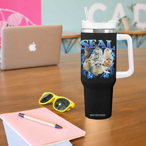 Baby Seals Tumbler With Handle Retro Sea Dog Bootleg Vintage Graphic 90s TS10 Print Your Wear