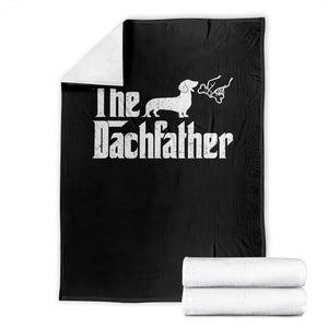 Funny Wiener Dog Dad Throw Blanket The Dachshund Fathers Day Gifts For Dog Lovers TS10 Black Print Your Wear