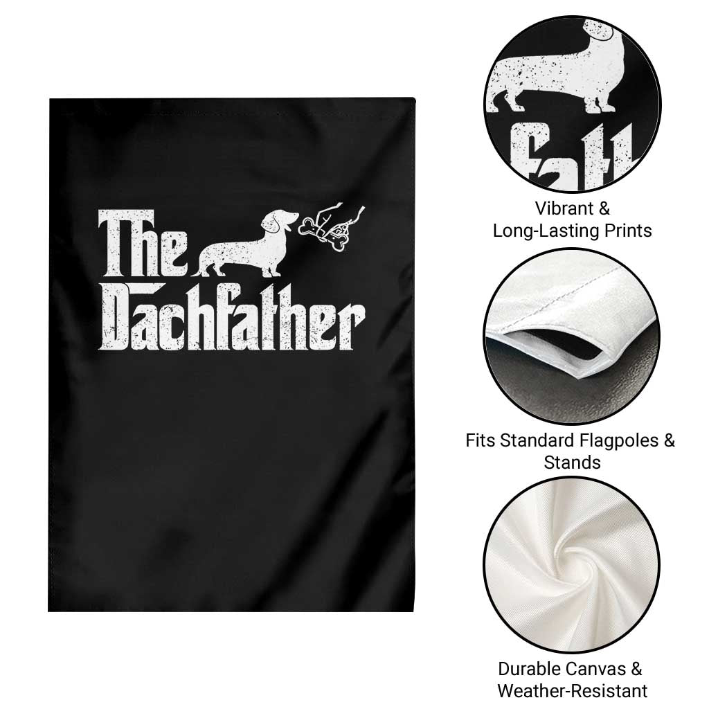 Funny Wiener Dog Dad Garden Flag The Dachshund Fathers Day Gifts For Dog Lovers TS10 Print Your Wear