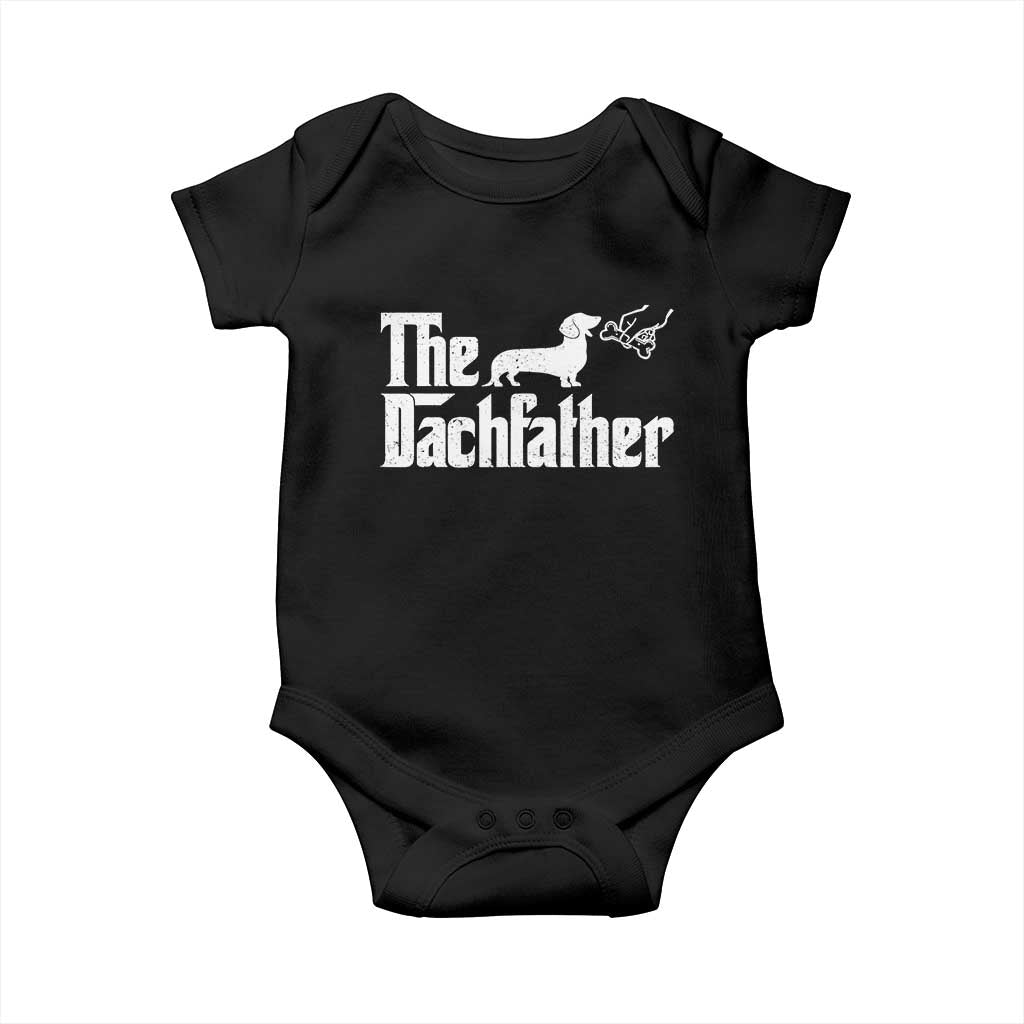 Funny Wiener Dog Dad Baby Onesie The Dachshund Fathers Day Gifts For Dog Lovers TS10 Black Print Your Wear