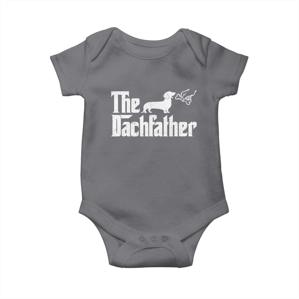 Funny Wiener Dog Dad Baby Onesie The Dachshund Fathers Day Gifts For Dog Lovers TS10 Charcoal Print Your Wear