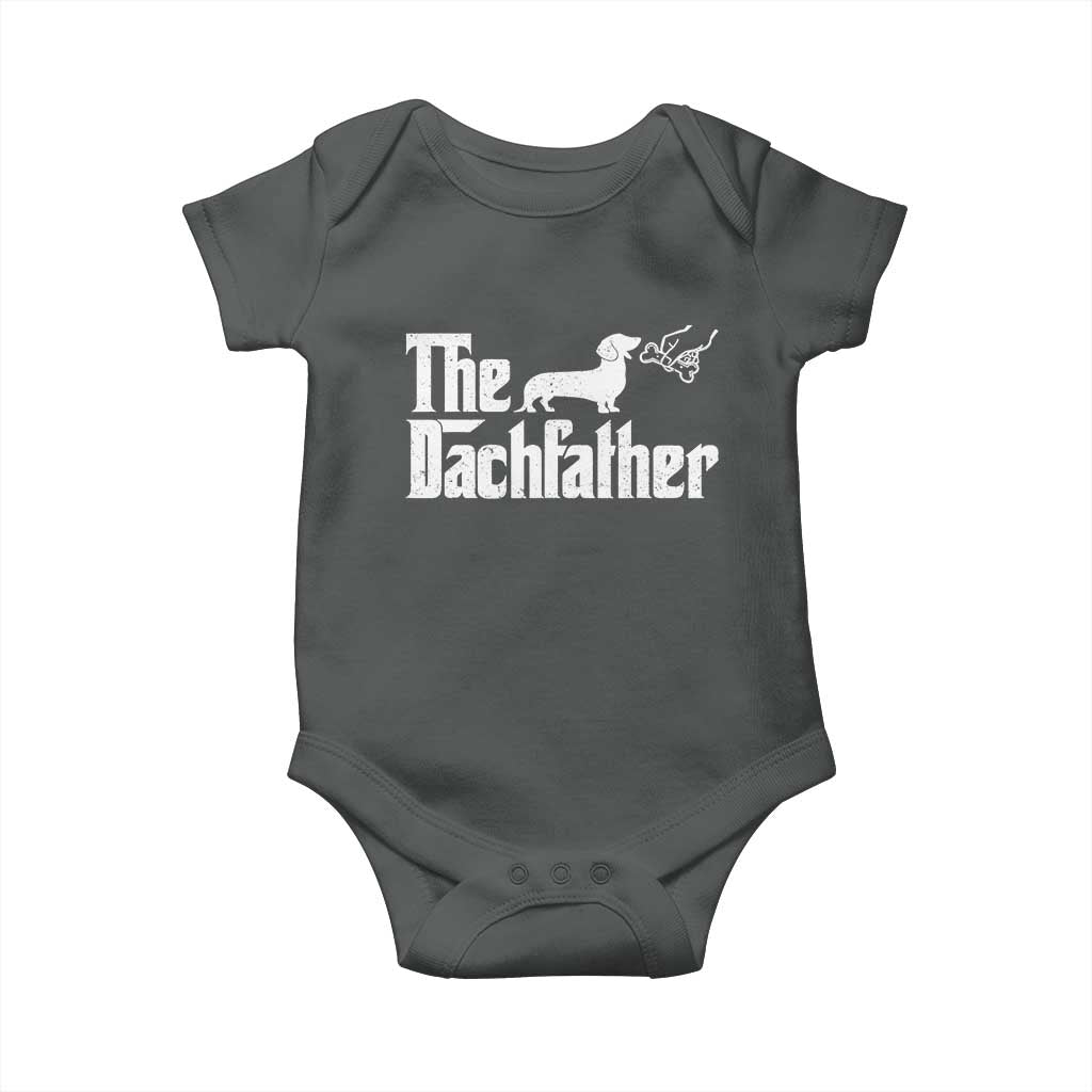 Funny Wiener Dog Dad Baby Onesie The Dachshund Fathers Day Gifts For Dog Lovers TS10 Dark Heather Print Your Wear