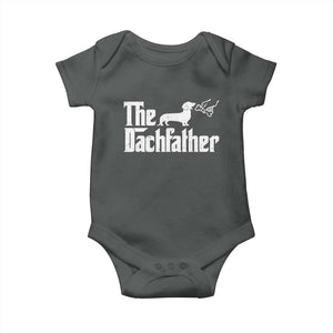 Funny Wiener Dog Dad Baby Onesie The Dachshund Fathers Day Gifts For Dog Lovers TS10 Dark Heather Print Your Wear