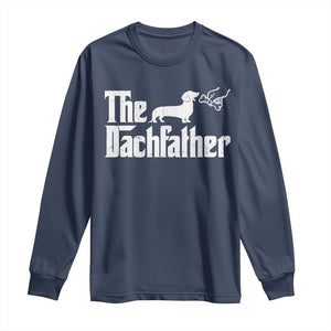 Funny Wiener Dog Dad Long Sleeve Shirt The Dachshund Fathers Day Gifts For Dog Lovers TS10 Navy Print Your Wear