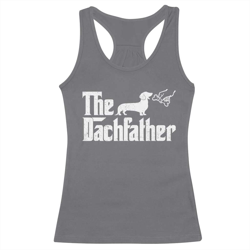 Funny Wiener Dog Dad Racerback Tank Top The Dachshund Fathers Day Gifts For Dog Lovers TS10 Charcoal Print Your Wear
