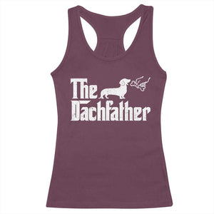 Funny Wiener Dog Dad Racerback Tank Top The Dachshund Fathers Day Gifts For Dog Lovers TS10 Maroon Print Your Wear