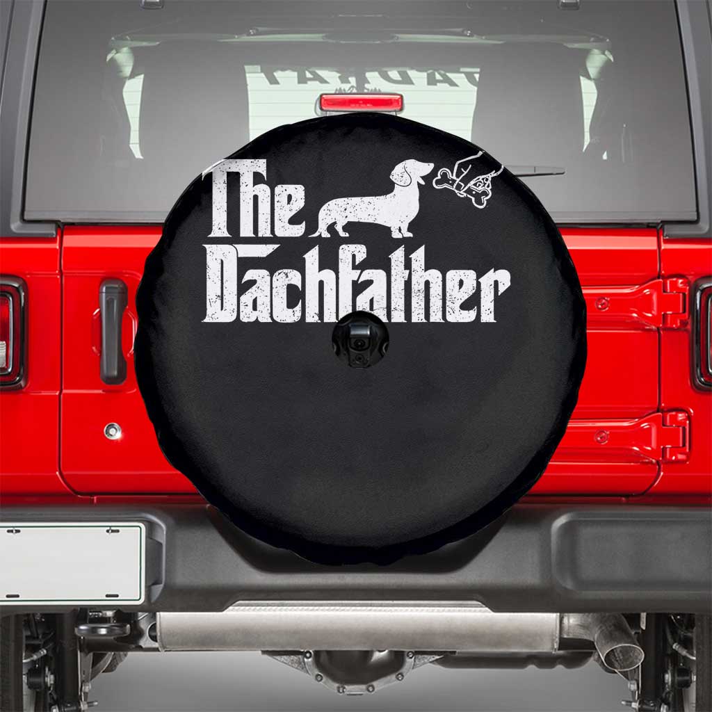Funny Wiener Dog Dad Spare Tire Cover The Dachshund Fathers Day Gifts For Dog Lovers TS10 Black Print Your Wear
