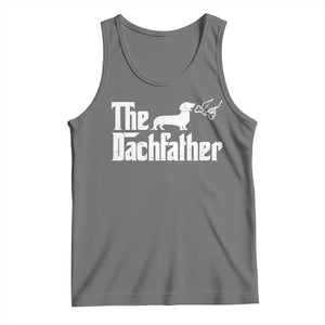 Funny Wiener Dog Dad Tank Top The Dachshund Fathers Day Gifts For Dog Lovers TS10 Black Heather Print Your Wear