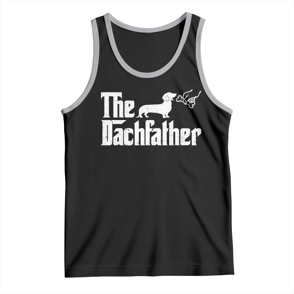 Funny Wiener Dog Dad Tank Top The Dachshund Fathers Day Gifts For Dog Lovers TS10 Black Athletic Heather Print Your Wear