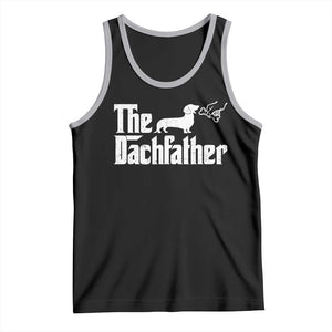 Funny Wiener Dog Dad Tank Top The Dachshund Fathers Day Gifts For Dog Lovers TS10 Black Athletic Heather Print Your Wear