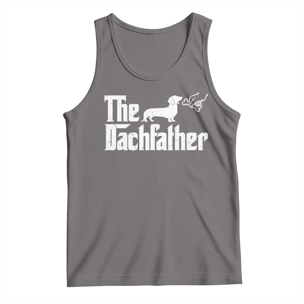 Funny Wiener Dog Dad Tank Top The Dachshund Fathers Day Gifts For Dog Lovers TS10 Deep Heather Print Your Wear