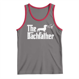 Funny Wiener Dog Dad Tank Top The Dachshund Fathers Day Gifts For Dog Lovers TS10 Deep Heather Red Print Your Wear
