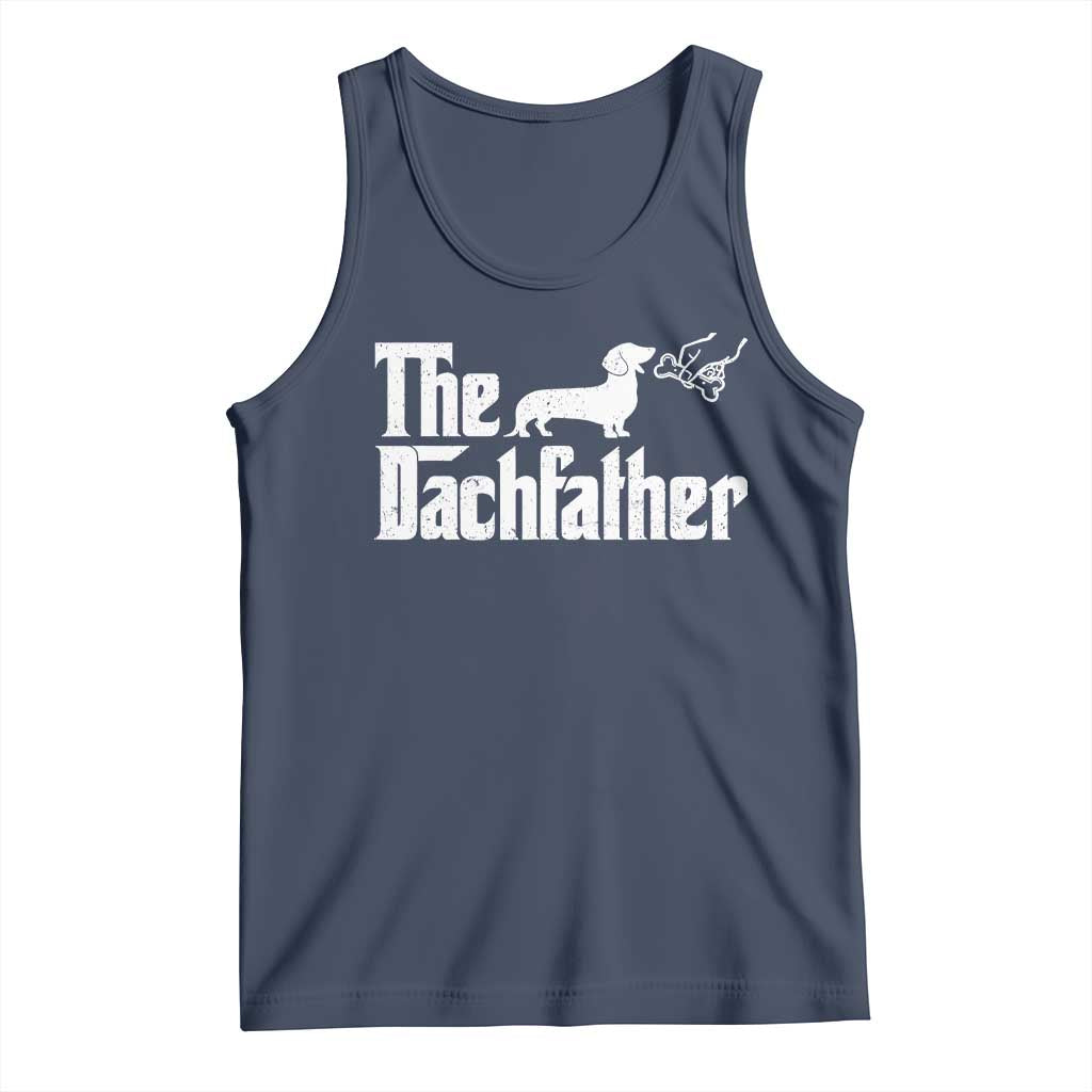 Funny Wiener Dog Dad Tank Top The Dachshund Fathers Day Gifts For Dog Lovers TS10 Navy Print Your Wear