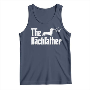Funny Wiener Dog Dad Tank Top The Dachshund Fathers Day Gifts For Dog Lovers TS10 Navy Print Your Wear