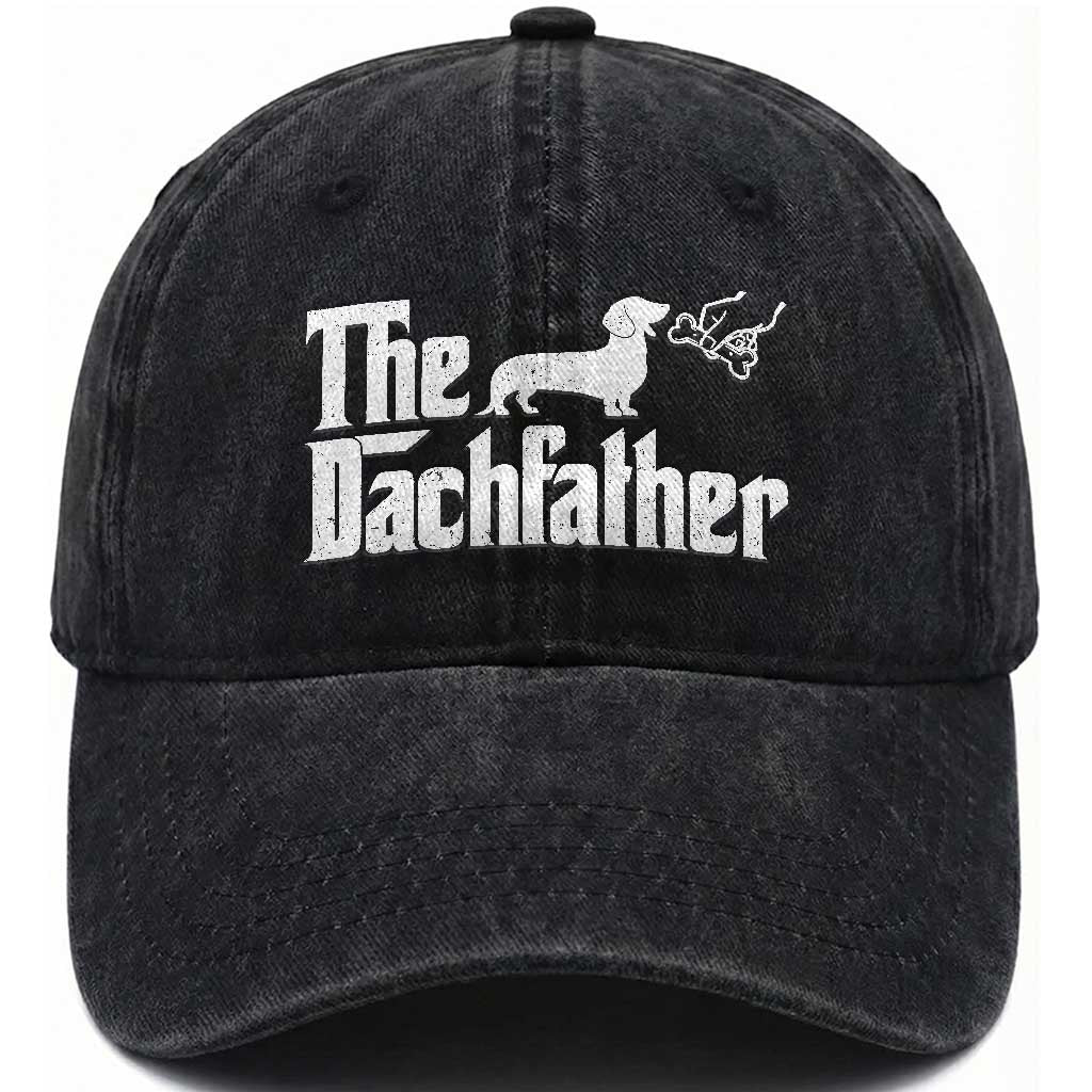 Funny Wiener Dog Dad Washed Cotton Baseball Cap The Dachshund Fathers Day Gifts For Dog Lovers TS10 Print Your Wear
