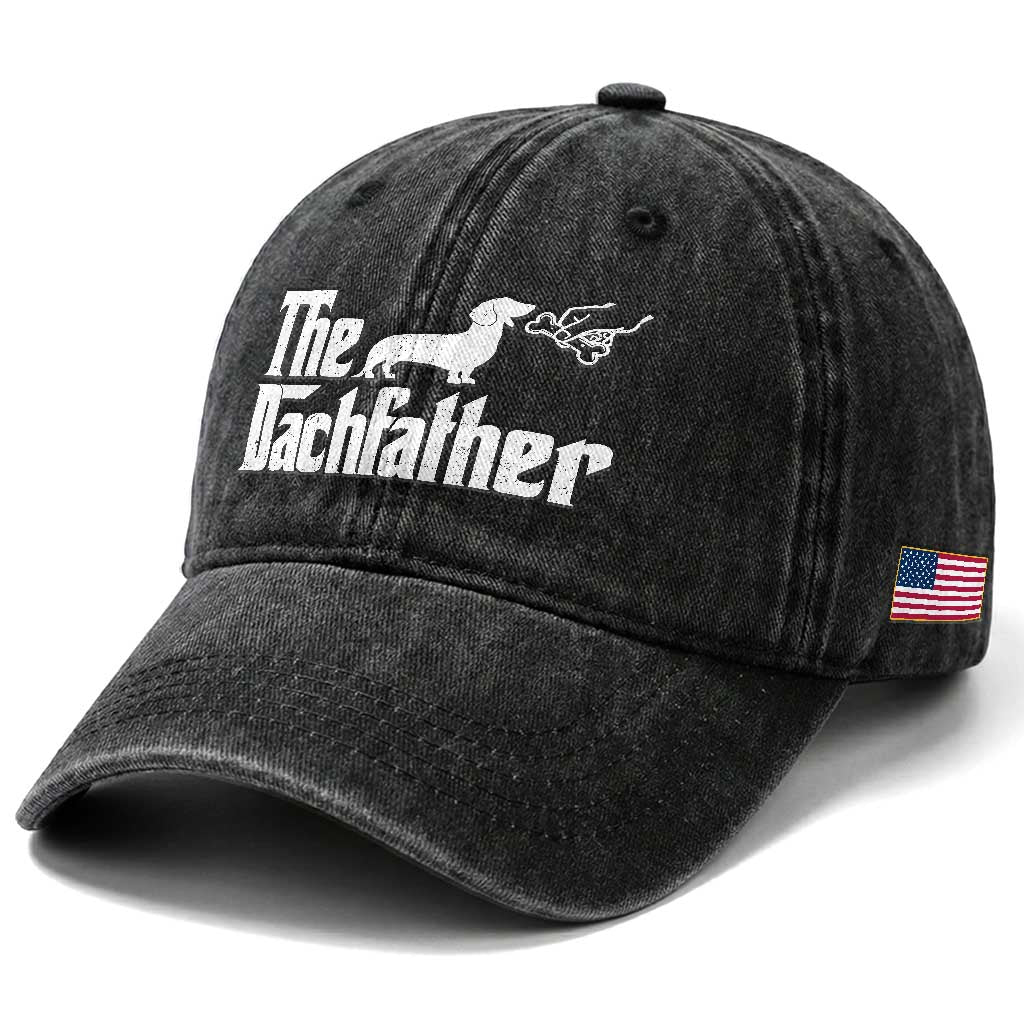 Funny Wiener Dog Dad Washed Cotton Baseball Cap The Dachshund Fathers Day Gifts For Dog Lovers TS10 Print Your Wear